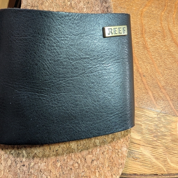 Reef Cushion Scout Cork Slide Sandal Black Vegan Leather Cork Woman Size 8 - Picture 4 of 8